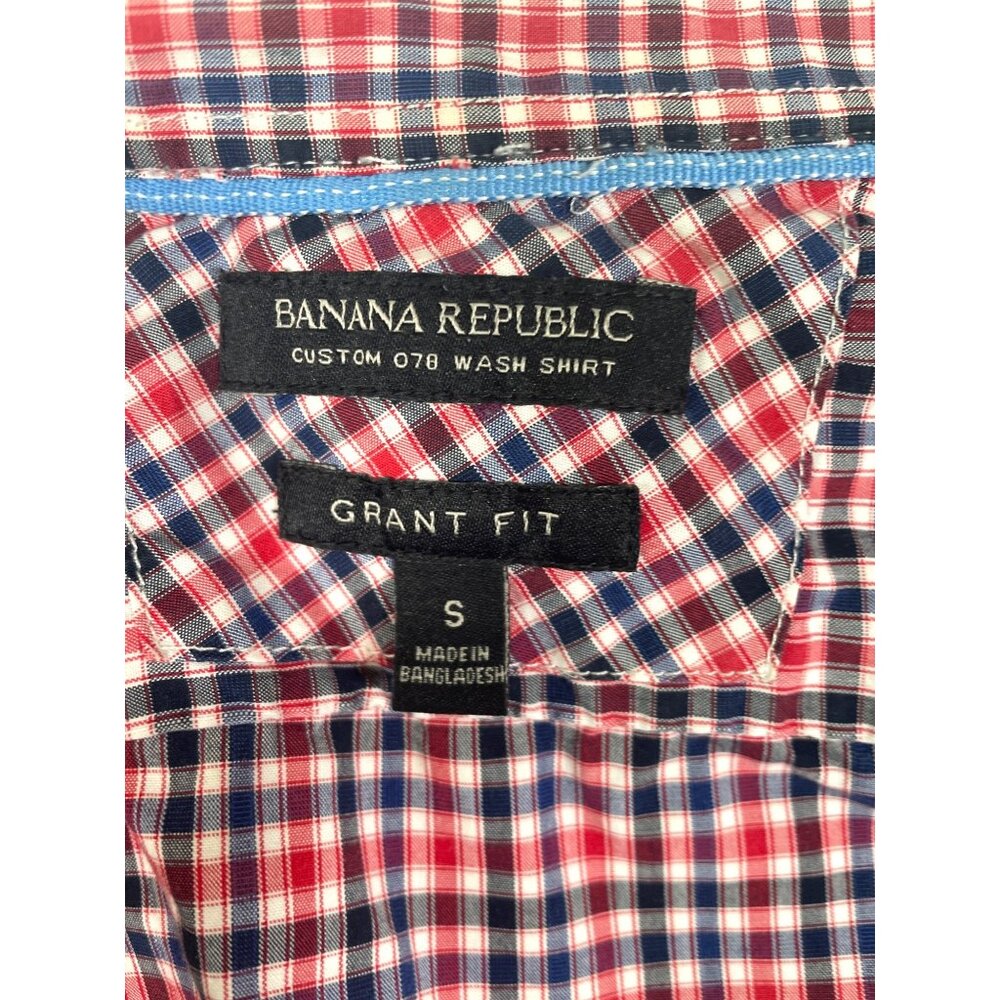 Banana Republic Men's Plaid Grant Fit Long Sleeve Button Down Shirt‎ Size S - Picture 5 of 7